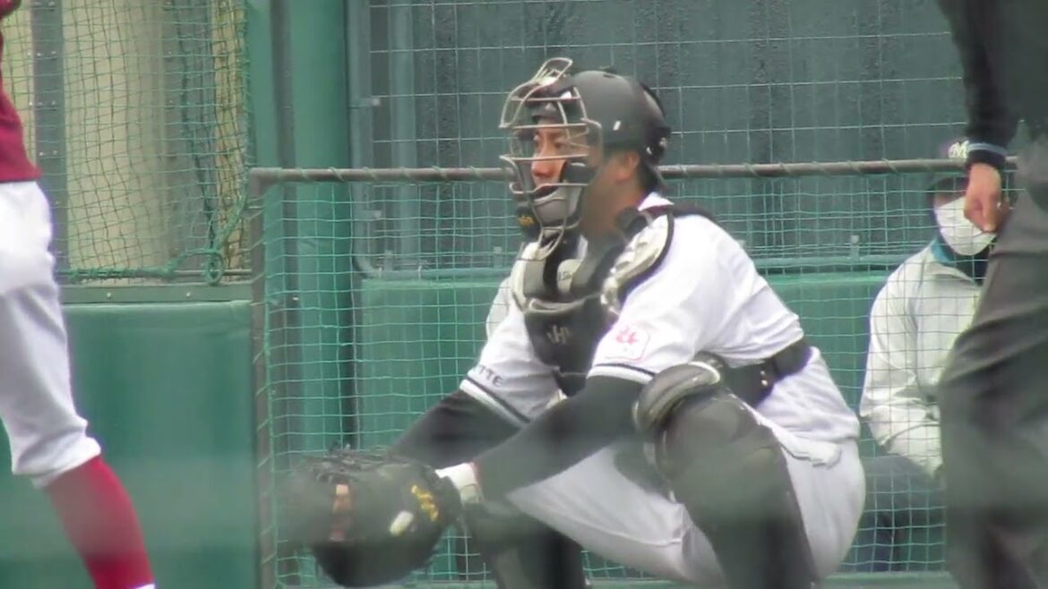 ロッテ 植田将太のキャッチング フレーミングなど（春季教育リーグ 千葉ロッテマリーンズ対 楽天ゴールデンイーグルス） ＃2024年3月5日