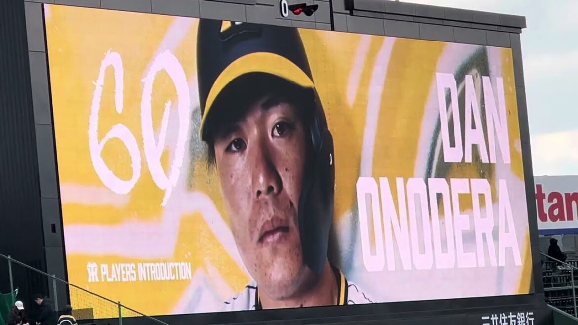 24.🆕聖地】  #阪神 #小野寺暖 選手 登場曲ビジョン 24.3.6.  阪神甲子園球場 OP戦