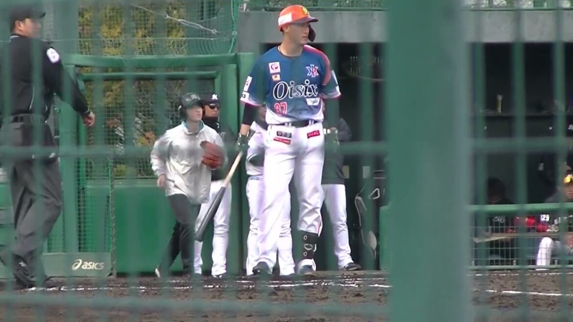 オイシックス新潟 中山翔太の打撃フォーム【千葉ロッテマリーンズ対オイシックス新潟アルビレックスBC2024年3月7日】