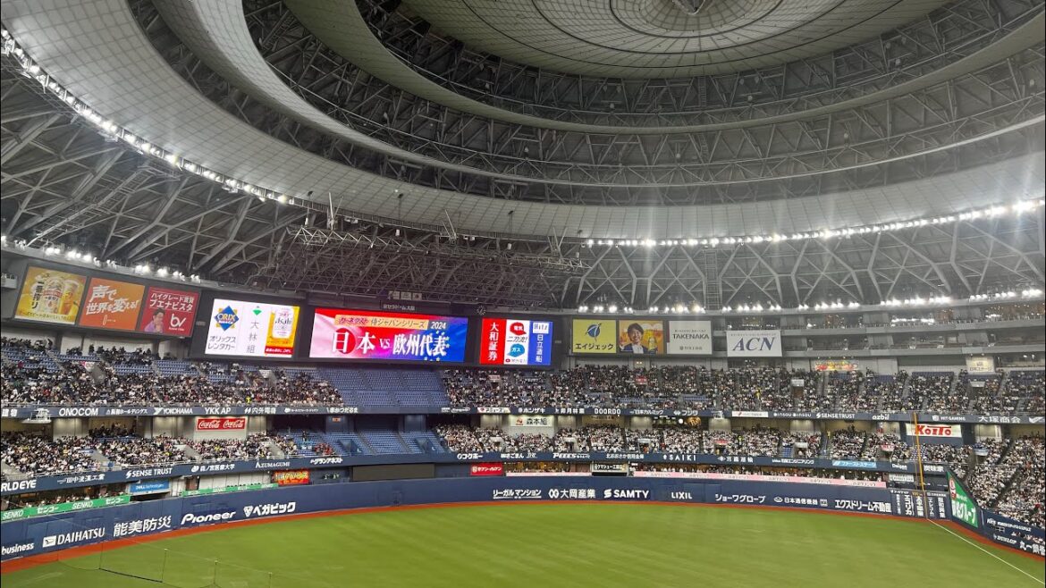 侍JAPAN、初回から155キロ爆速ストレート炸裂の平良海馬 【日本代表vs欧州代表】2024/3/6 in京セラドーム大阪