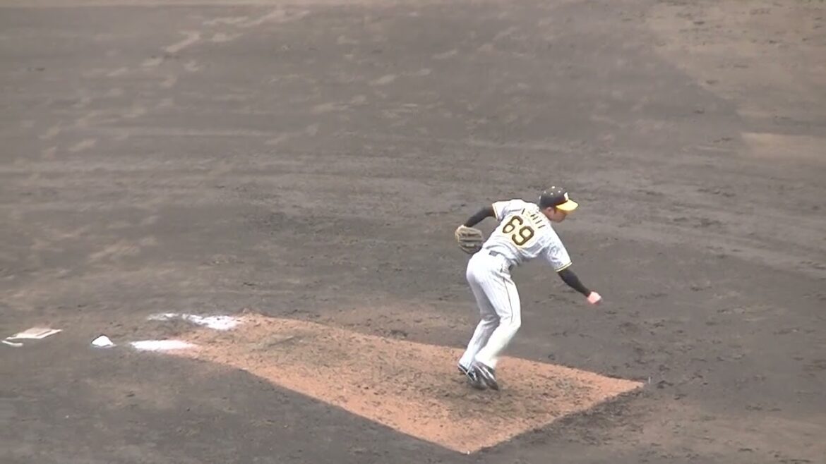 タイガース石井大智の2024年 投球フォーム【オープン戦 読売ジャイアンツ対 阪神タイガース2024年2月23日】