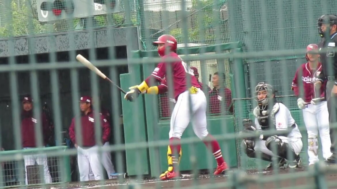 楽天 山田遥楓2024バッティングフォーム（春季教育リーグ 千葉ロッテマリーンズ対 楽天ゴールデンイーグルス） ＃2024年3月5日