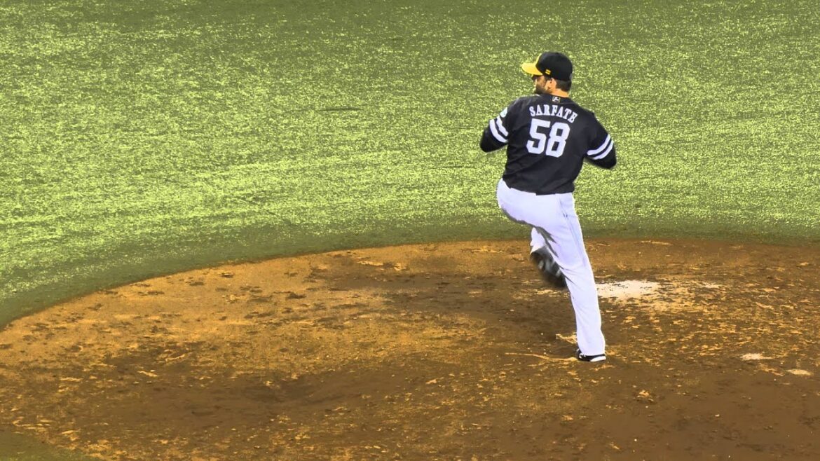 福岡ソフトバンクホークス デニス・サファテ 投球フォーム（スローモーション）