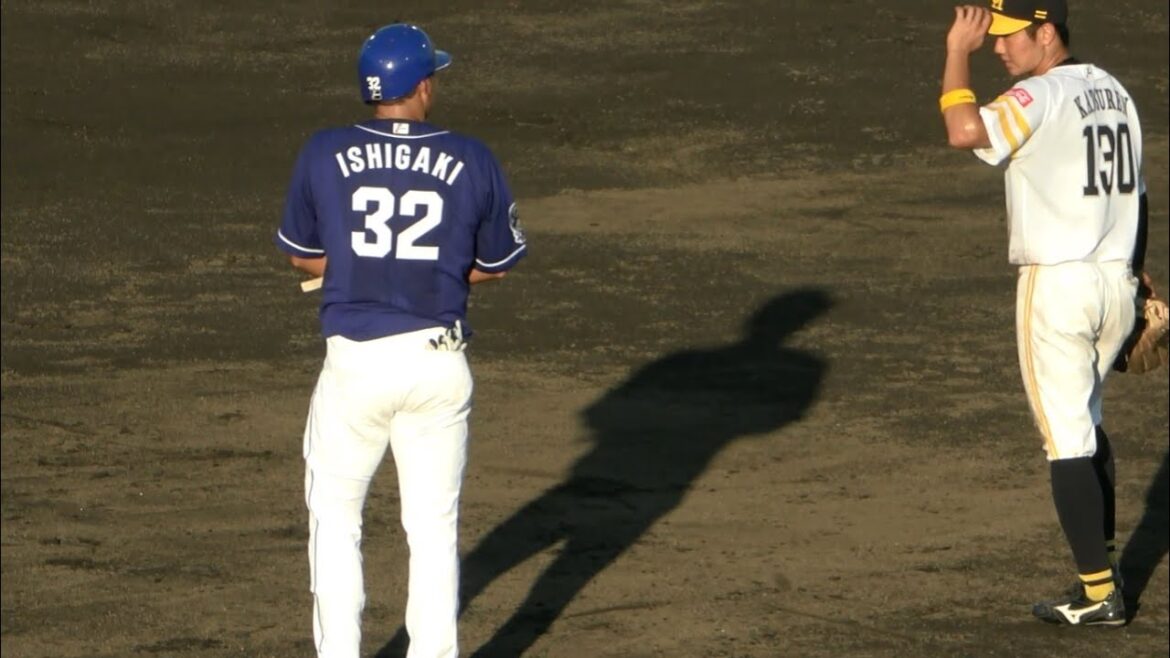 惜しい！石垣雅海が逆方向へあわやホームランかという大きな当たり！