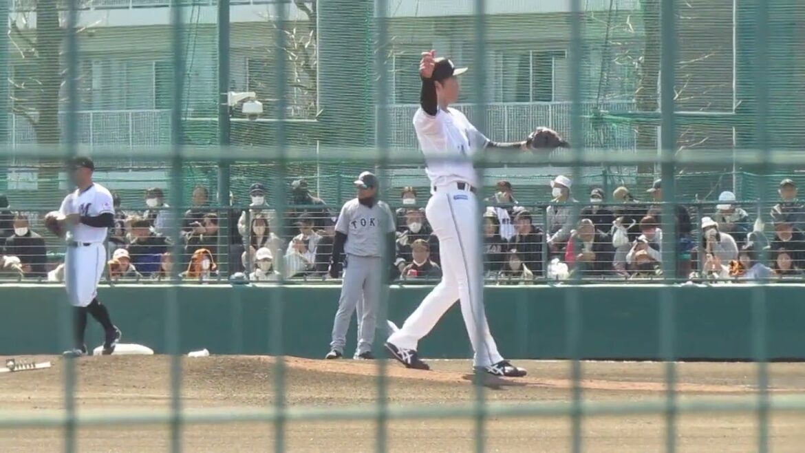 マリーンズ 古谷拓郎のピッチングフォーム［千葉ロッテマリーンズ2軍 対 読売ジャイアンツ3軍 2024年3月14日］
