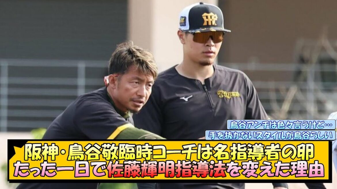 阪神・鳥谷敬臨時コーチは名指導者の卵 たった一日で佐藤輝明指導法を変えた理由【なんJ 反応 まとめ】