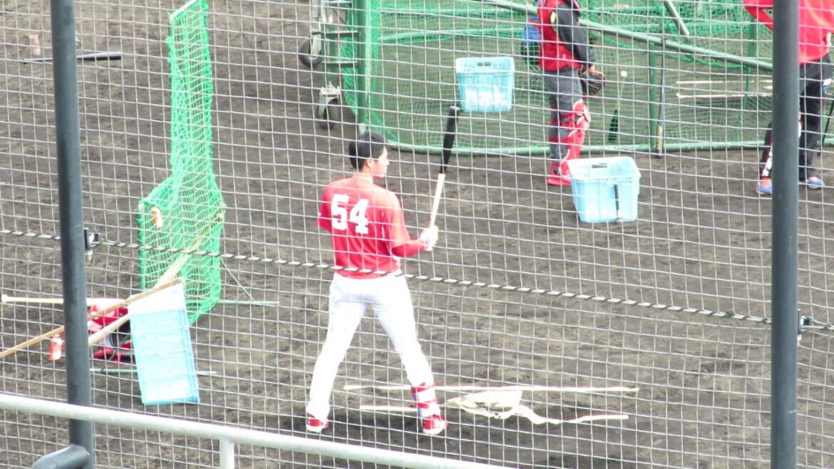 韮澤　雄也（広島カープ）　フリーバッティング