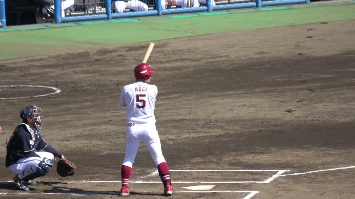 東北楽天ゴールデンイーグルス 茂木栄五郎選手 第1打席 ファーストフライ 2024/3/13 草薙球場 VS オリックスバファローズ