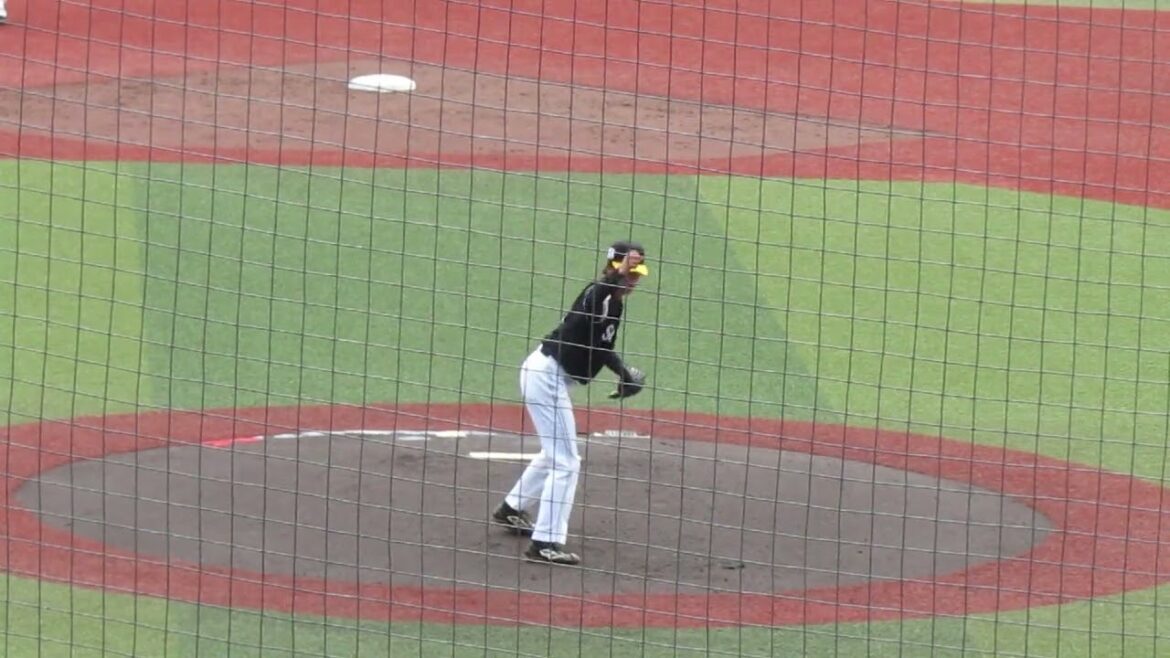 ホークス中村亮太のピッチングフォーム千葉ロッテマリーンズ対ソフトバンクホークス2024年3月8日