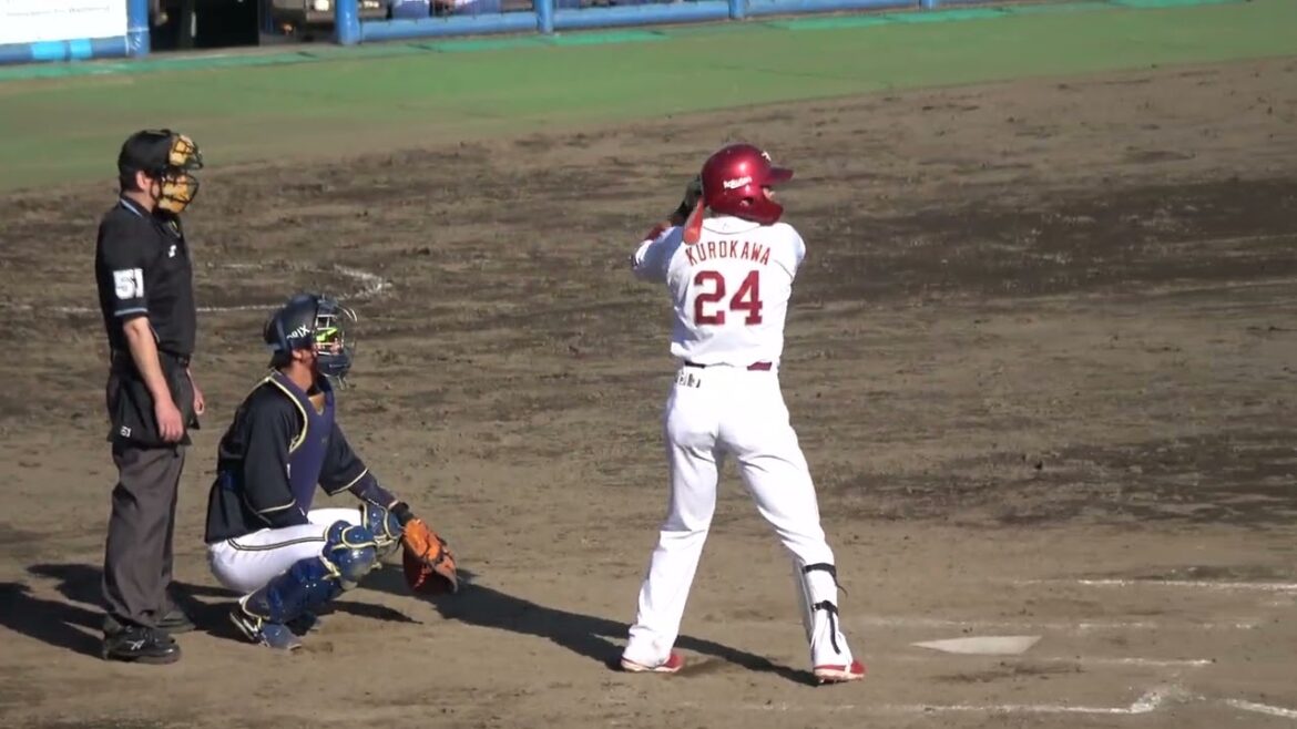 東北楽天ゴールデンイーグルス 黒川史陽選手 第1打席 レフトフライ  2024/3/13 草薙球場 VS オリックスバファローズ