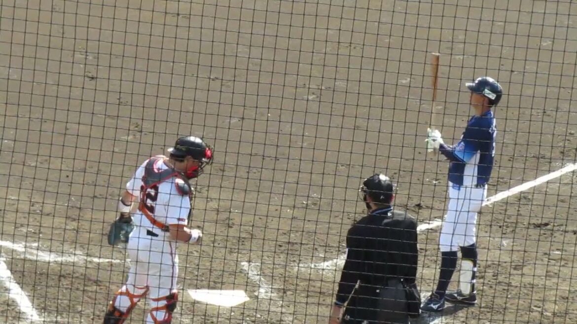 ライオンズ高松渡バッティングフォーム［読売ジャイアンツ対 西武ライオンズ 2軍 2024年3月10日］