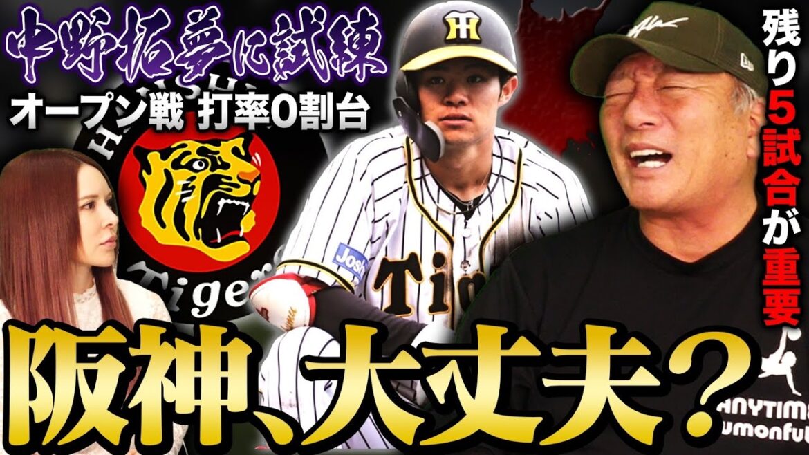 【どうなる阪神‼︎】中野がオープン戦での大不振の影響は⁇低迷の続くタイガースの要因はあるのか？高木豊の見解を語ります‼︎