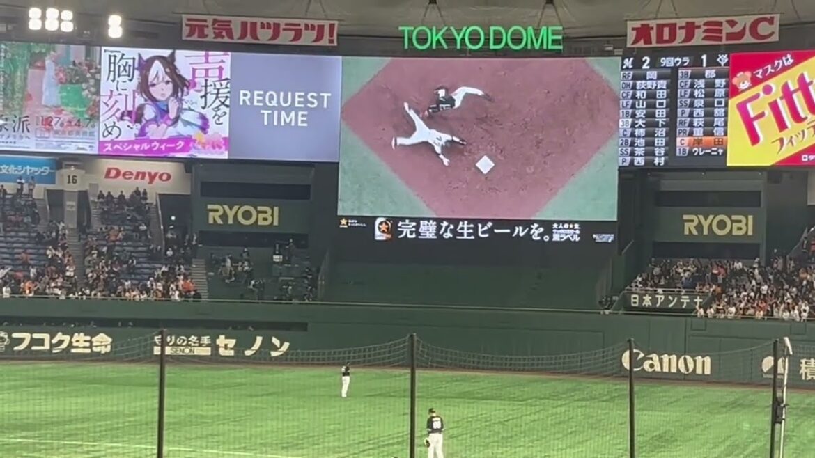 巨人・重信セーフの判定を巡り、ロッテがリクエスト！ #重信慎之介