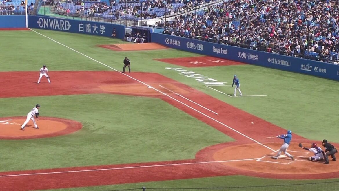 日本ハム 松本剛 ホームラン オープン戦第1号　ヤクルト vs 日本ハム　2024年3月19日(火)