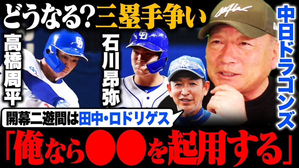 【中日サード問題】オープン戦絶好調の高橋周平か石川昂弥か…『俺ならこの選手を起用する』大混戦の中日サード争いについて語ります!!