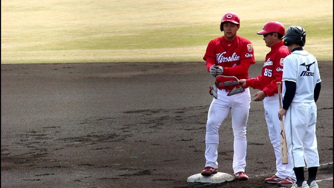 【ドラ3新人】 2019.3.29 広島カープ 林晃汰選手（智弁和歌山） 【センター前ヒット】