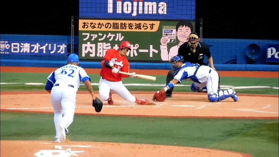 【衝撃】小園海斗、死球すれすれのボールに対してスクイズを決める 広島東洋カープ