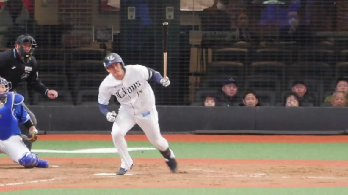 埼玉西武ライオンズ タイシンガーブランドン大河 バッティングフォーム&バッティング（ライト前ヒット）