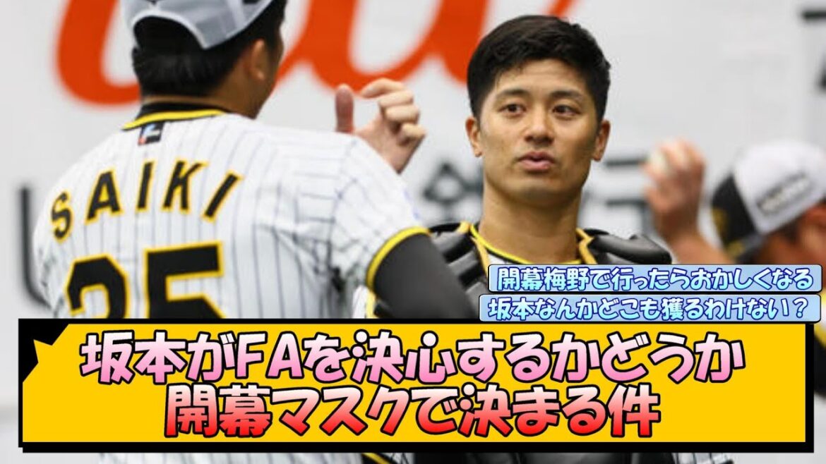 【阪神】坂本がFAを決心するかどうか開幕マスクで決まる件【なんJ 反応 まとめ】 【阪神】坂本がFAを決心するかどうか開幕マスクで決まる件【なんJ 反応 まとめ】