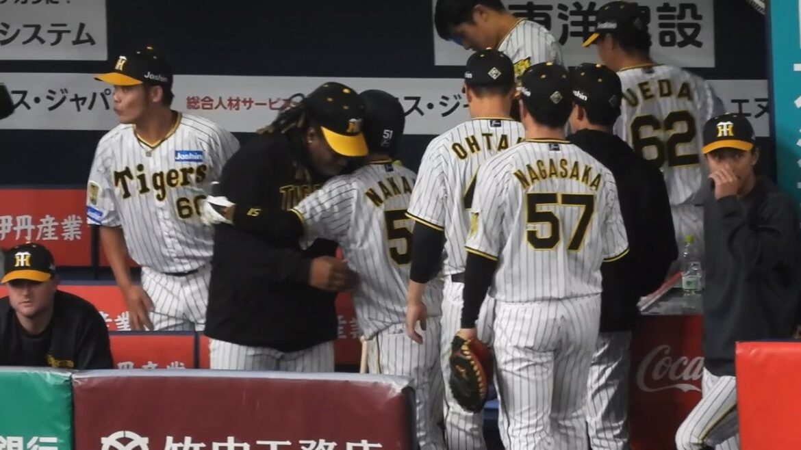 【虎ファン大盛り上がり】35打席連続ノーヒットの中野拓夢がトンネル抜け出すレフト前ヒット！ベンチのミエセスと歓喜のハグ【オリックス vs 阪神】2024.3.23