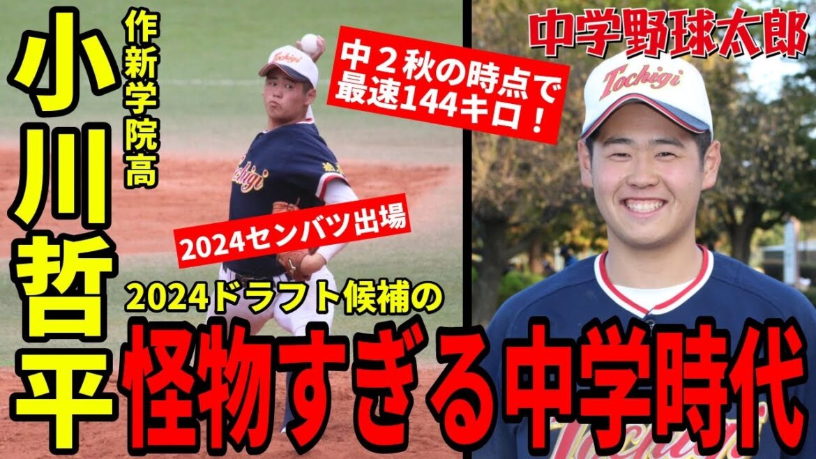 【甲子園出場】中2で144キロ！作新学院高・小川哲平投手の怪物すぎる中学時代【中学野球太郎】