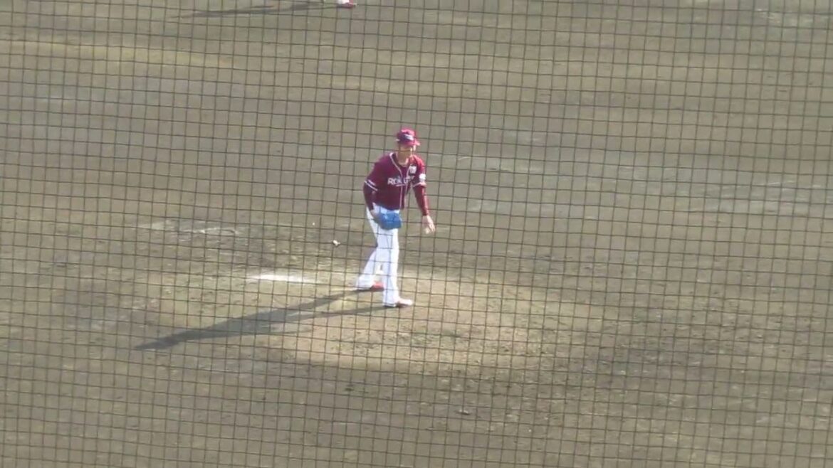 楽天 鈴木翔天ピッチングフォーム［ 読売ジャイアンツ対 東北楽天ゴールデンイーグルス 2024年3月16日］