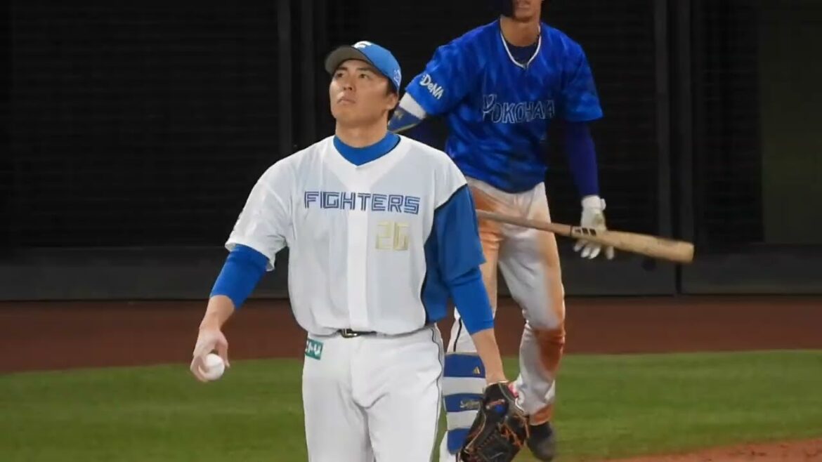 火の玉ストレート🔥この打席で首位打者獲得した度会隆輝を田中正義が成敗する瞬間　北海道日本ハムファイターズ　オープン戦エスコン