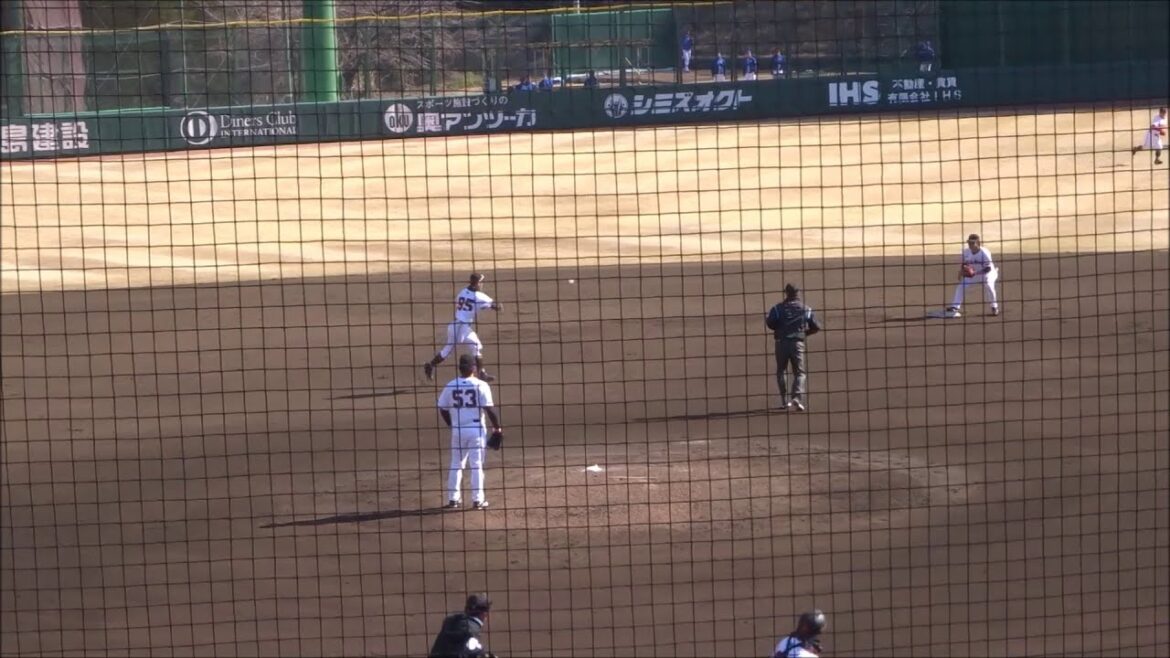 高梨雄平投手 vs 小笠原蒼選手　・中田歩夢、北村流音選手の二遊間でダブルプレー！　【2024年度 春季教育リーグ・横浜ベイスターズ vs 読売ジャイアンツ】