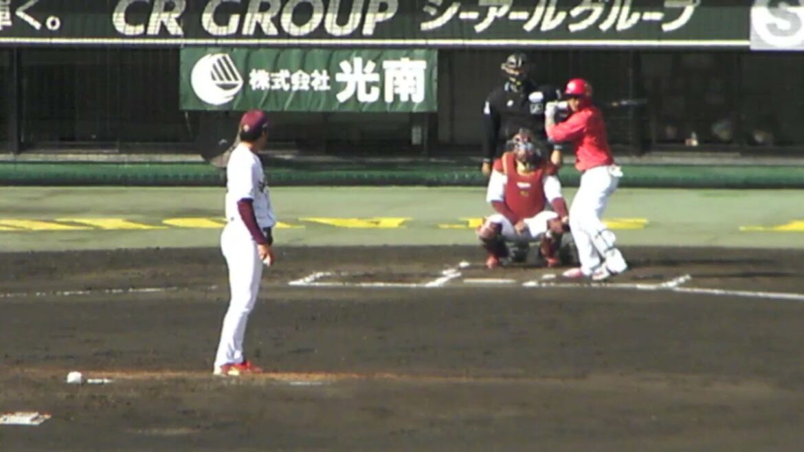 【2024 オープン戦】広島カープ 石原 貴規のバッティングフォーム_2024030202