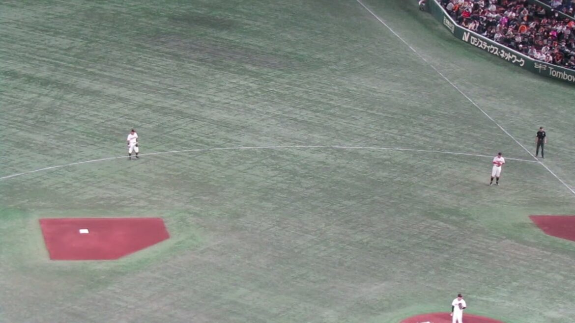 岡本和真と吉川尚輝 一二塁間 打球来ない時の動き（ 読売ジャイアンツ対 楽天ゴールデンイーグルス2024年3月22日）