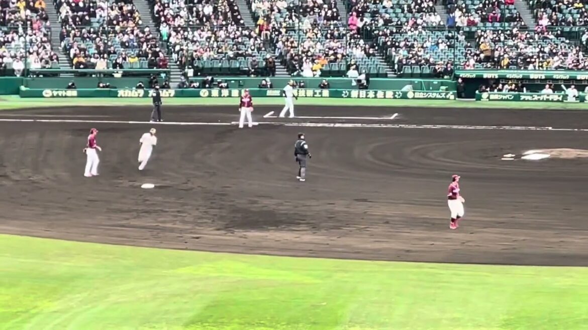 【広大ここにあり】 #阪神  #井上広大選手 レフトへタイムリーツーベースヒット24.3.6.  OP戦 🆚 #楽天 🏟 #阪神甲子園球場