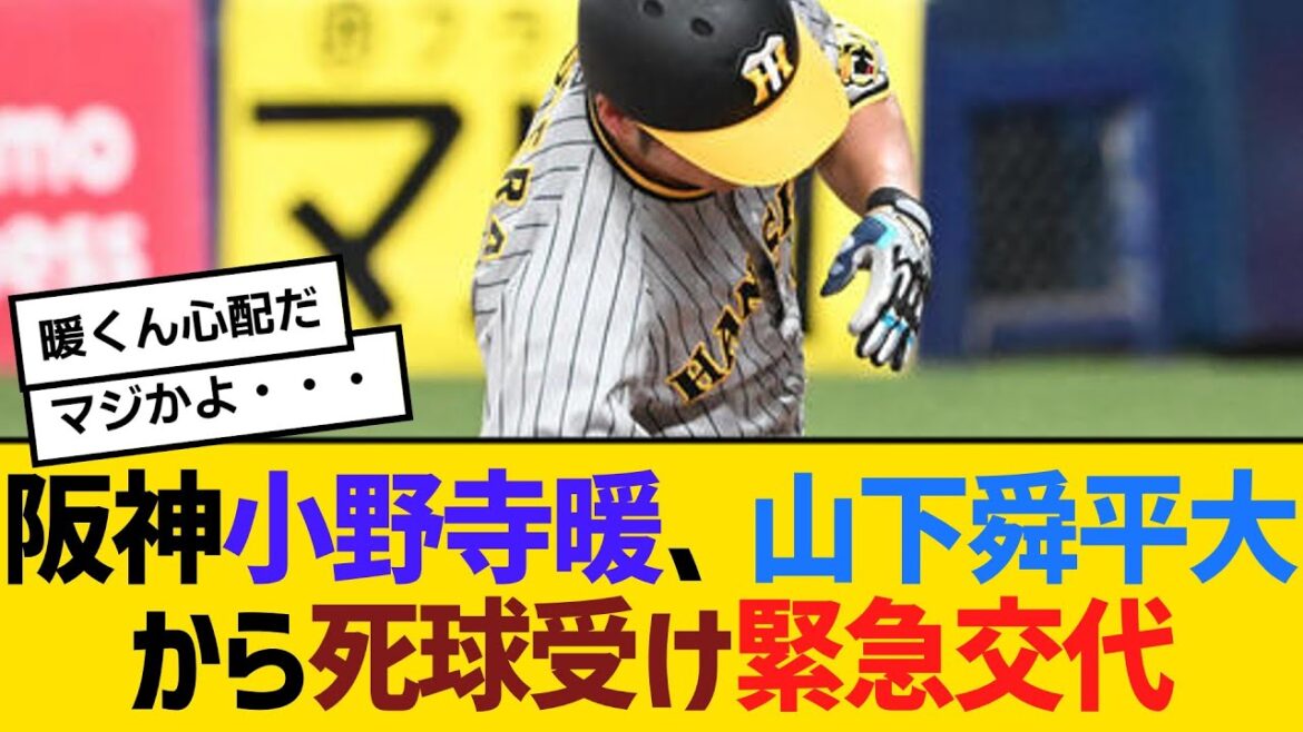 阪神小野寺暖、オリックスとの練習試合で山下舜平大から死球受け緊急交代　【2ch】【5ch】【反応】