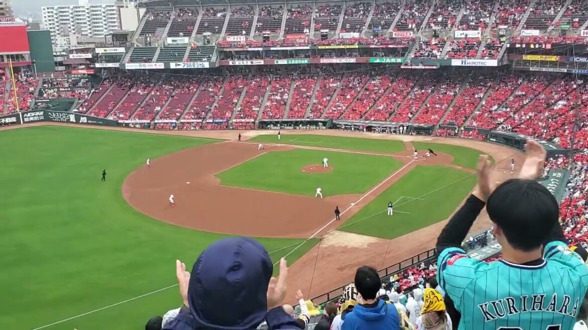 20240324　ﾘｽﾞﾑ応援♪ 牧原大成に【UCクラップ】　福岡ｿﾌﾄﾊﾞﾝｸﾎｰｸｽ　3回表@MAZDA Zoom-Zoom ｽﾀｼﾞｱﾑ広島･ﾋﾞｼﾞﾀｰﾊﾟﾌｫｰﾏﾝｽ ｵｰﾌﾟﾝ戦