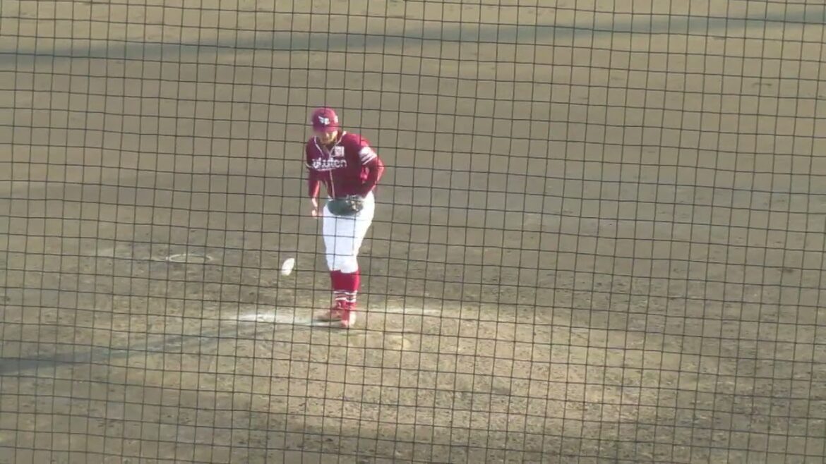 楽天 津留崎大成ピッチングフォーム［ 読売ジャイアンツ対 東北楽天ゴールデンイーグルス 2024年3月16日］