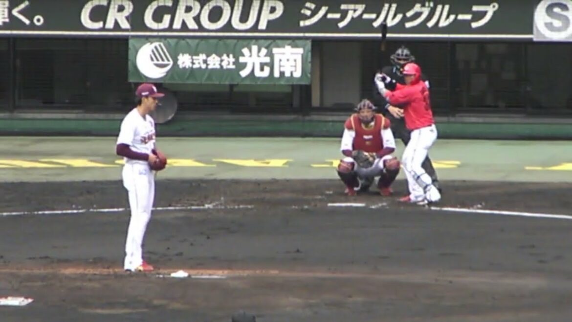 【2024 オープン戦】広島カープ 石原 貴規のバッティングフォーム_2024030201