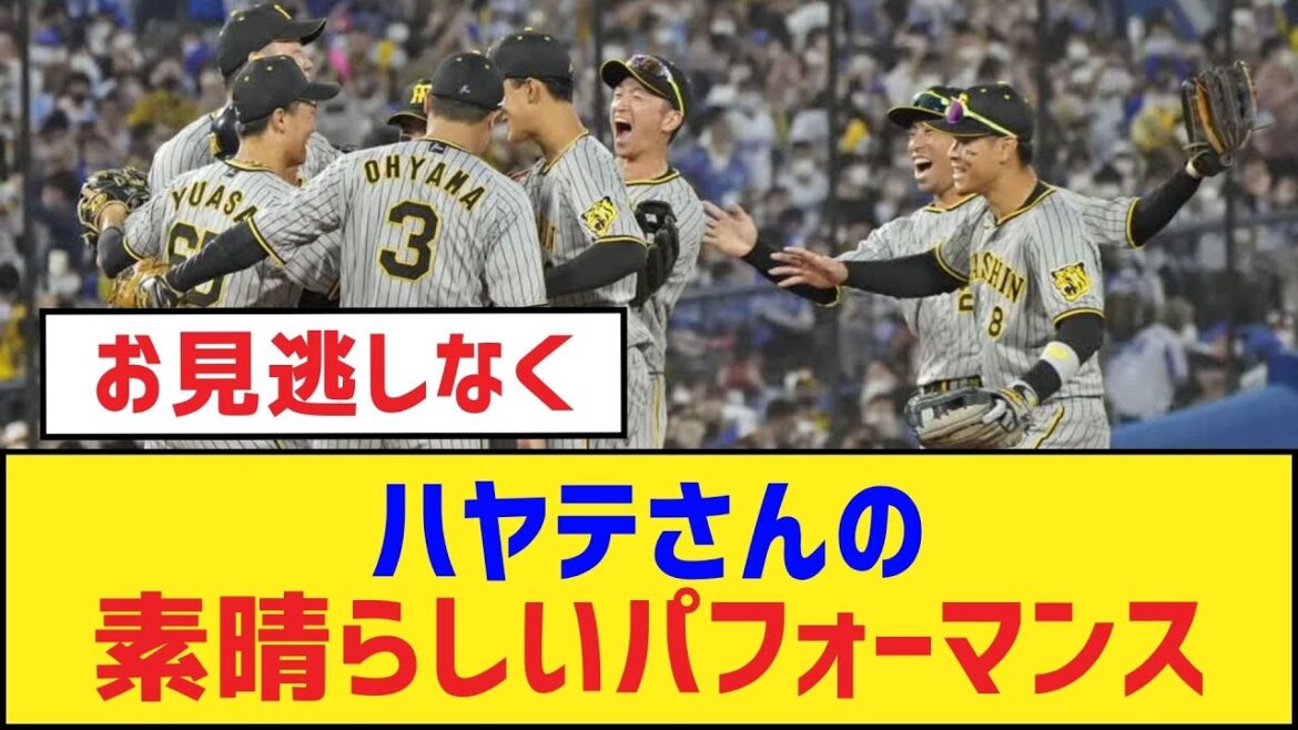 ハヤテさんの素晴らしいパフォーマンス【阪神タイガース】