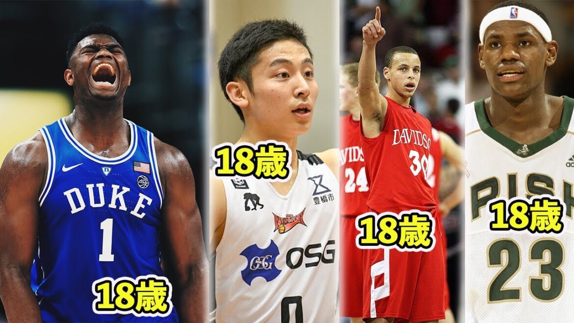 【比較】河村勇輝・ザイオン・カリー・レブロンなどの18歳の怪物時代