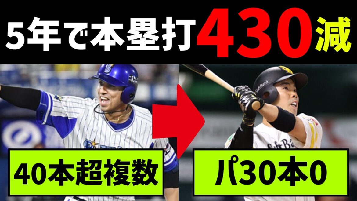 【打低時代突入】プロ野球、本塁打が一気に激減する....