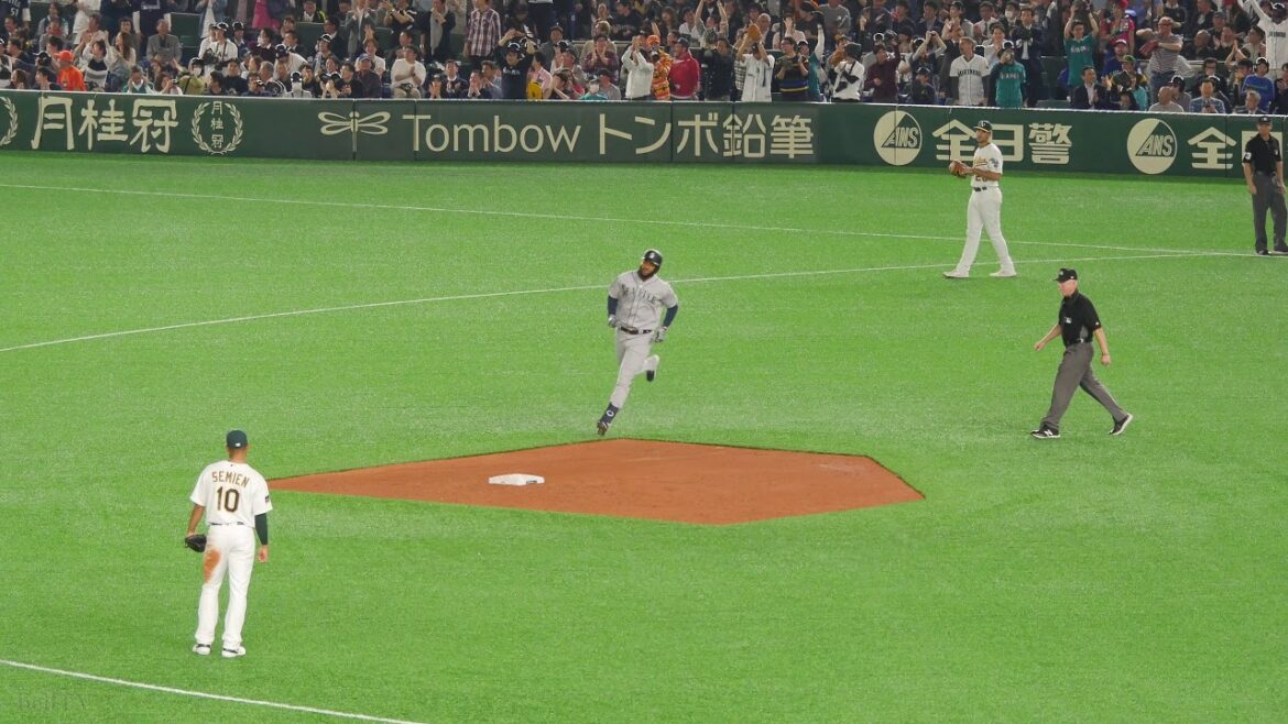 2019.3.20 MLB開幕戦 シアトル・マリナーズ ドミンゴ・サンタナ（2021年〜ヤクルト）の逆転満塁ホームラン