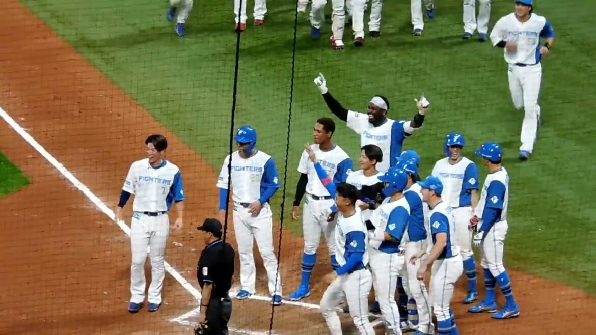 【日本ハム】マルティネス選手 逆転サヨナラ3ランホームランの瞬間 ベンチの様子【2024年3月22日】