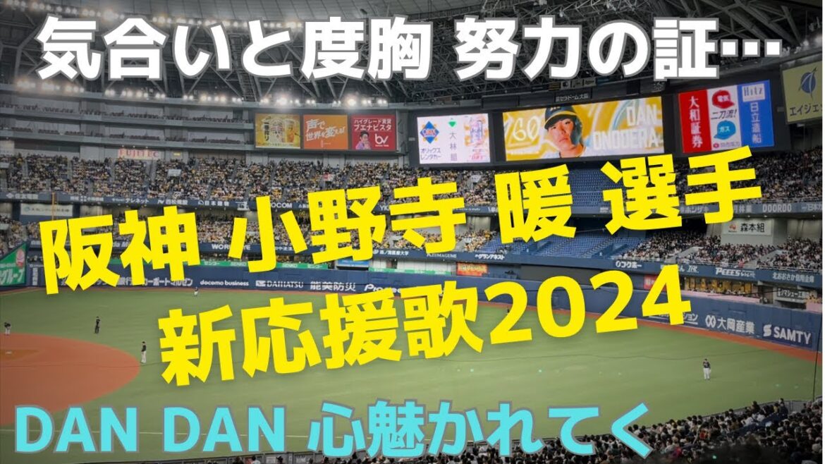 【プロ野球開幕‼️】阪神タイガース 小野寺暖選手 2024新応援歌（歌詞付）京セラドームvsオリックス 登場曲のDAN DAN 心魅かれてく（FIELD OF VIEW）もいい！