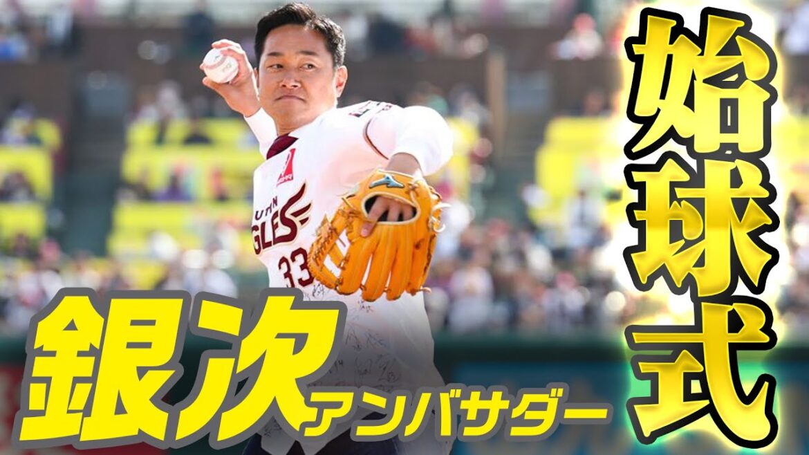 【夢乗せて 放った鋭い一球⚾】銀次アンバサダー始球式