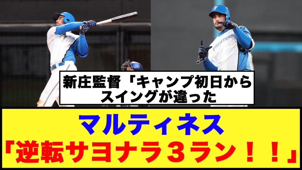 【日本ハム】マルティネス「逆転サヨナラ３ラン！！」【日本ハム反応集】【ネットの反応】#日本ハムファイターズ #新庄監督 #マルティネス
