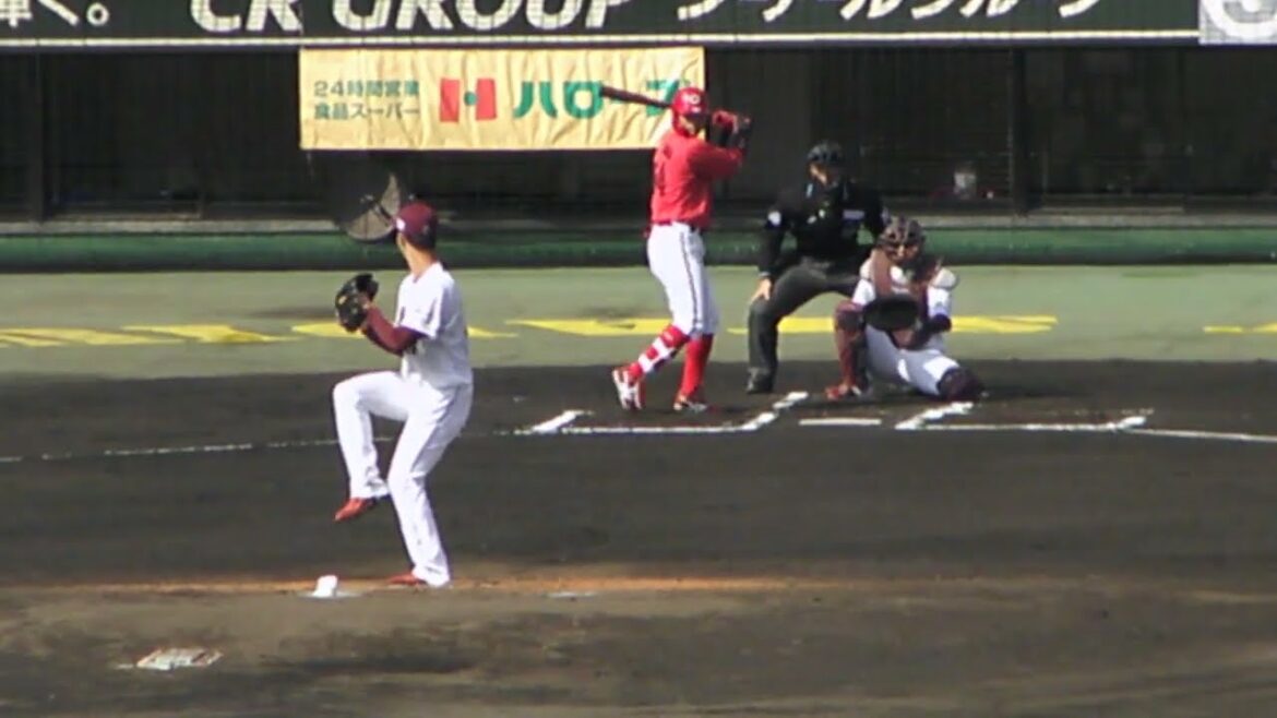 【ヒット！？】広島カープ 韮澤 雄也のバッティングフォーム_2024030303