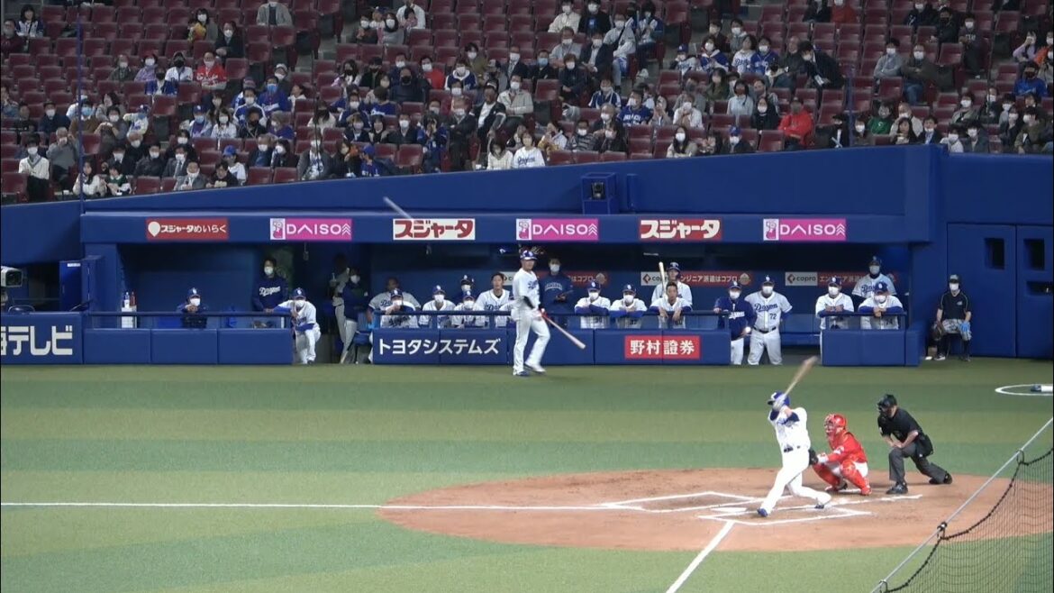 阿部寿樹2号ソロで中日が先制！(2022年4月1日)