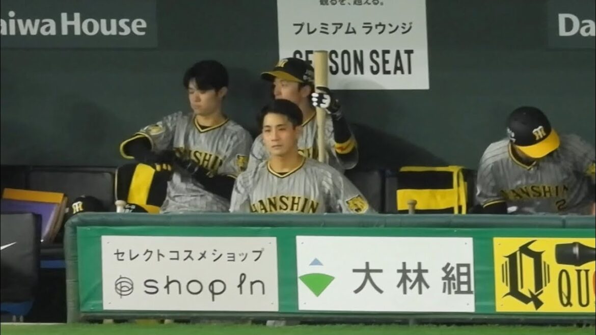 【ショックで生気なく】代打を送られベンチでしばらく固まってしまった木浪 2024.3.30