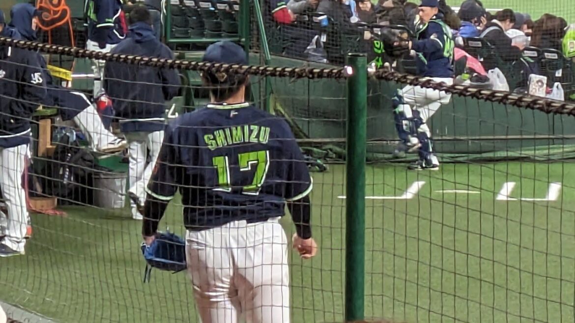 【ベルーナドーム】ヤクルト ＃17 清水昇投手 ブルペン投球【2024/3/23】