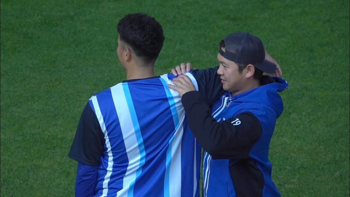 ルーキー松本凌人のマッサージ師となる山﨑康晃氏！2024/03/24 横浜DeNAベイスターズ エスコン オープン戦