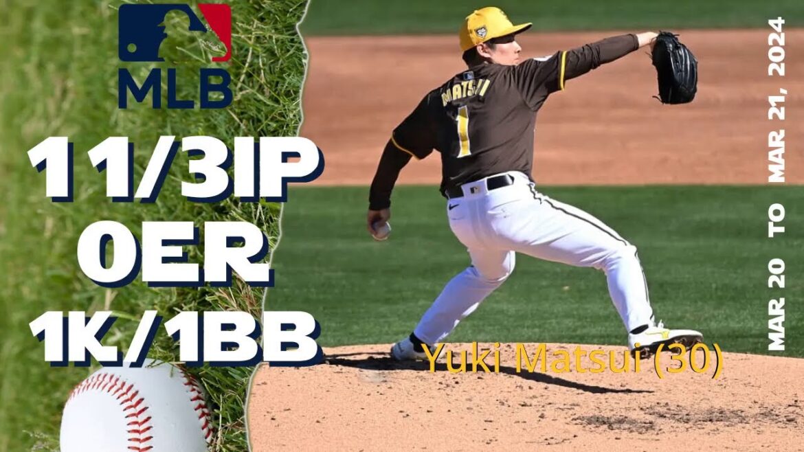 松井 裕樹 Yuki Matsui dubut in Seoul series, March 20, 21, 2024 | MLB highlights