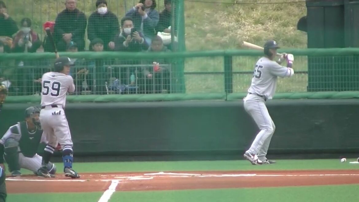 オドーア抜けて開幕スタメン狙える松原聖弥ヒットを放つ（ ヤクルトスワローズ対 読売ジャイアンツ2024年3月28日）